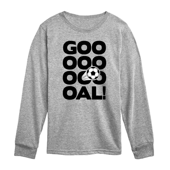 Instant Message - Soccer Goal Stacked - Toddler Boys Long Sleeve Graphic T-Shirt