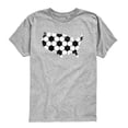 thumbnail image 1 of Instant Message - Soccer USA Map Silhouette - Toddler Boys Short Sleeve Graphic T-Shirt, 1 of 5
