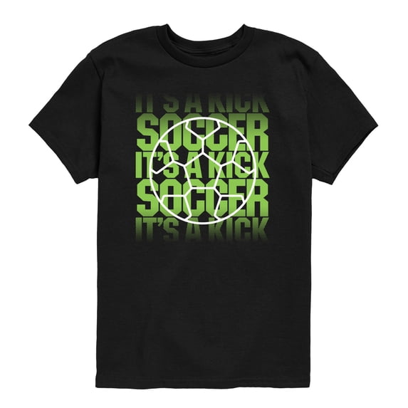 Instant Message - Soccer it's a Kick - Toddler Boys Short Sleeve Graphic T-Shirt