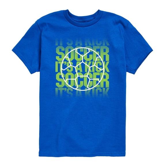 Instant Message - Soccer it's a Kick - Toddler Boys Short Sleeve Graphic T-Shirt