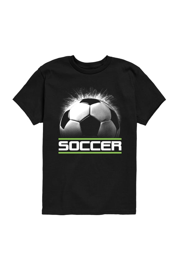 - Soccerball Flash - Youth Boys Short Sleeve Graphic T-Shirt