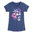 thumbnail image 1 of Instant Message - Soccerballs And Paint Girls - Youth Girls Fitted Short Sleeve T-Shirt, 1 of 5