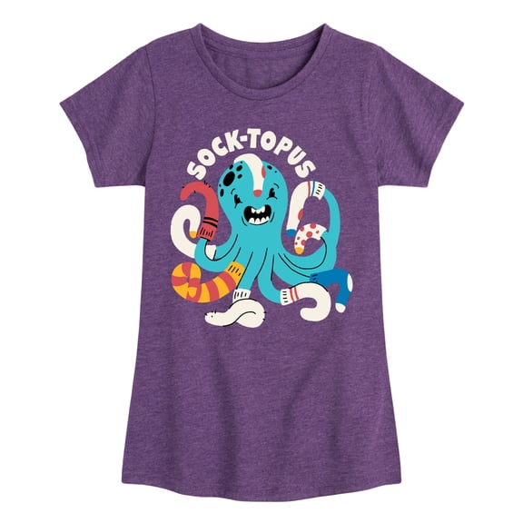 Instant Message - Socktopus - Toddler & Youth Girls Short Sleeve Graphic T-Shirt