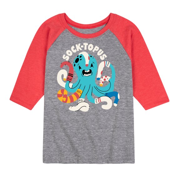 Instant Message - Socktopus - Toddler & Youth Raglan Graphic T-Shirt