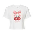 thumbnail image 1 of Instant Message - Soft Girlie Cherries - Junior's Cropped Tee, 1 of 5