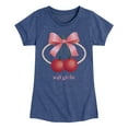 thumbnail image 1 of Instant Message - Soft Girlie Cherries -Youth Girls Short Sleeve T-Shirt, 1 of 5