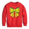 thumbnail image 1 of Instant Message - Softball Bow -Youth Crew Fleece Sweatshirt, 1 of 5