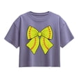 thumbnail image 1 of Instant Message - Softball Bow - Youth Girls Boxy T-Shirt, 1 of 5