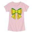 thumbnail image 1 of Instant Message - Softball Bow - Youth Girls Short Sleeve T-Shirt, 1 of 5