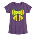 thumbnail image 1 of Instant Message - Softball Bow - Youth Girls Short Sleeve T-Shirt, 1 of 5