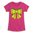 thumbnail image 1 of Instant Message - Softball Bow - Youth Girls Short Sleeve T-Shirt, 1 of 5