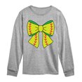 thumbnail image 1 of Instant Message - Softball Bow - Youth Long Sleeve Graphic T-Shirt, 1 of 5