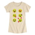 thumbnail image 1 of Instant Message - Softball Emojis Girls' Fitted Short Sleeve Graphic T-Shirt, 1 of 5