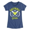 thumbnail image 1 of Instant Message - Softball Girlie -Youth Girls Short Sleeve T-Shirt, 1 of 5