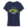 thumbnail image 1 of Instant Message - Softball Makes Me Happy Short Sleeve Graphic T-Shirt, 1 of 5