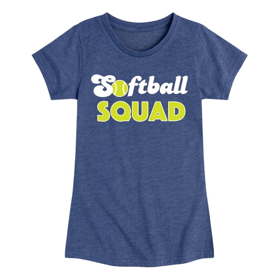 Instant Message - Softball Squad Fitted Short Sleeve Graphic T-Shirt