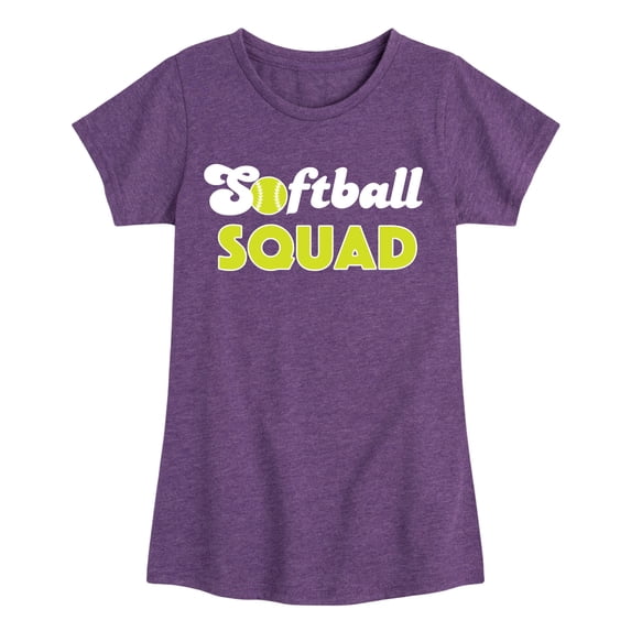 Instant Message - Softball Squad Fitted Short Sleeve Graphic T-Shirt