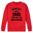 thumbnail image 1 of Instant Message - Someday I Will Control The Universe - Men's Crew Neck Fleece Pullover, 1 of 5