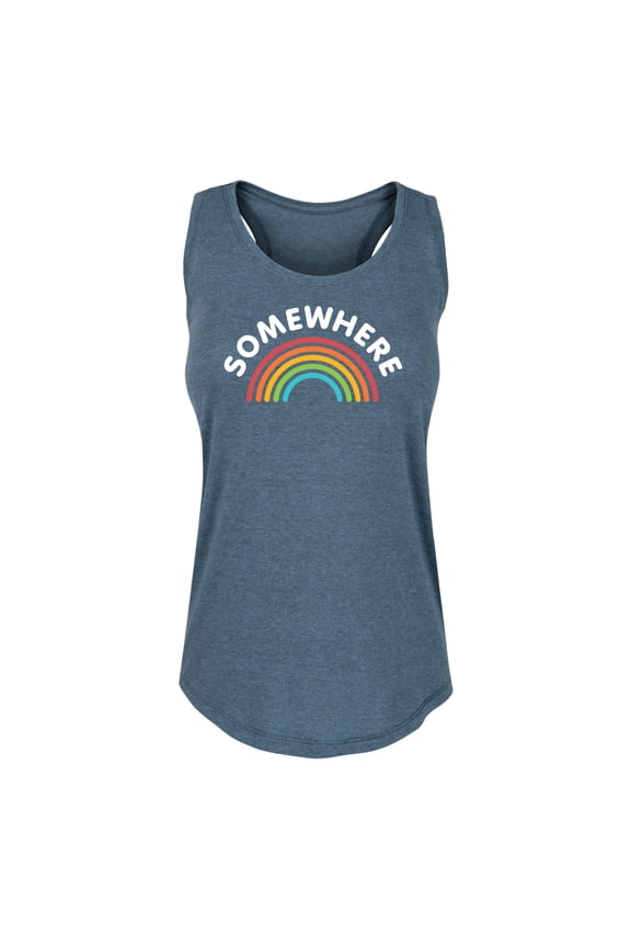 - Somewhere Over The Rainbow Graphic Racerback Tank