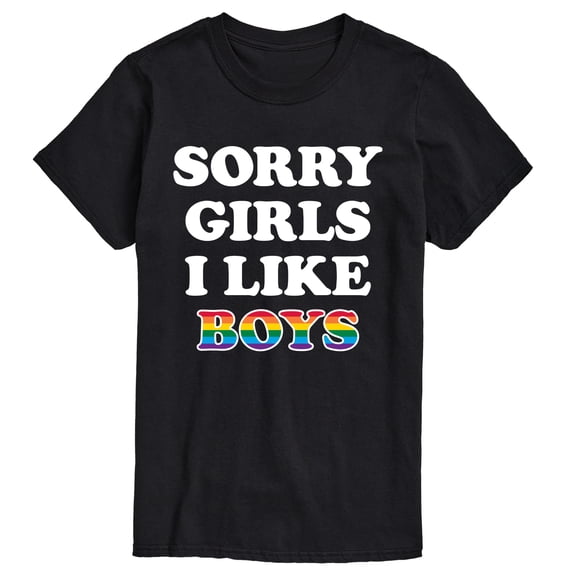 Instant Message - Sorry Girls I Like Boys - Men's Short Sleeve Graphic T-Shirt