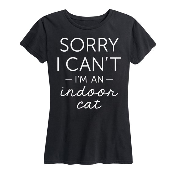 Instant Message - Sorry I Can't I'm an Indoor Cat Short Sleeve Graphic T-Shirt