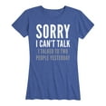 thumbnail image 1 of Instant Message - Sorry I Can't Talk - Women's Short Sleeve Graphic T-Shirt, 1 of 5