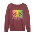 thumbnail image 1 of Instant Message - South Beach Florida  - Women's Lightweight French Terry Long Sleeve Shirt, 1 of 6