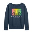 thumbnail image 1 of Instant Message - South Beach Florida  - Women's Lightweight French Terry Long Sleeve Shirt, 1 of 6