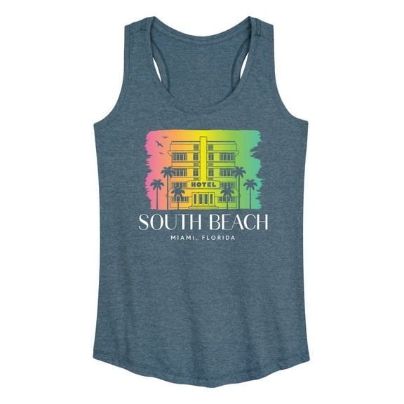 Instant Message - South Beach Florida  - Women's Racerback Tank Top