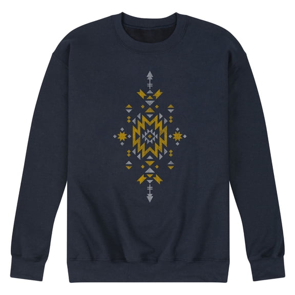 Instant Message - Southwestern Abstract Arrows - Men's Long Sleeve Crew Fleece Sweatshirt