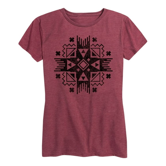 Instant Message - Southwestern Cross Design - Women's Short Sleeve Graphic T-shirt