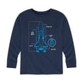 thumbnail image 1 of Instant Message - Spaceship Learning - Toddler And Youth Long Sleeve Graphic T-Shirt, 1 of 6