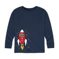 thumbnail image 1 of Instant Message - Spaceship With Cute Alien - Toddler And Youth Long Sleeve Graphic T-Shirt, 1 of 6