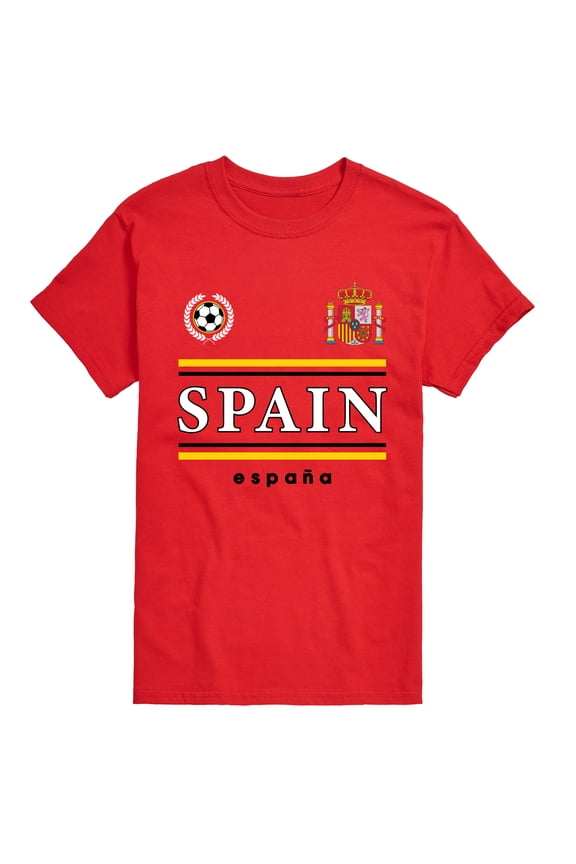 - Spain Soccer Jersey - Men's Short Sleeve Graphic T-Shirt