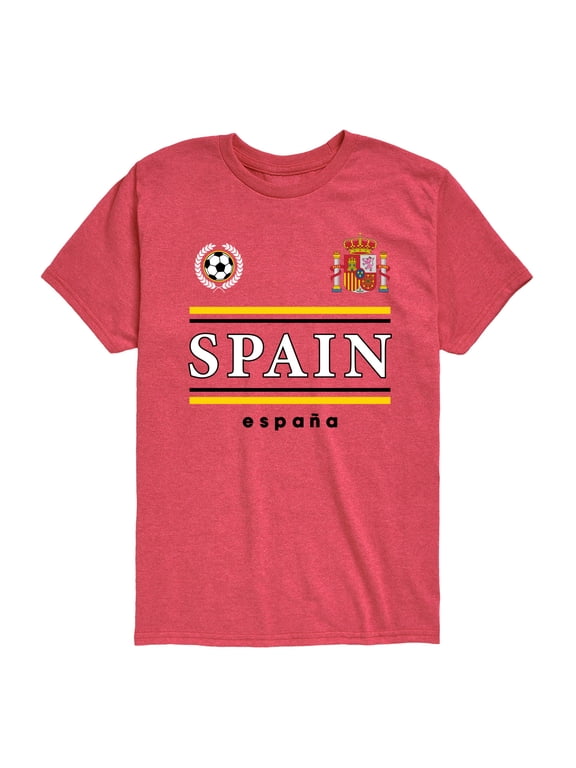- Spain Soccer Jersey Boys' Short Sleeve Graphic T-Shirt