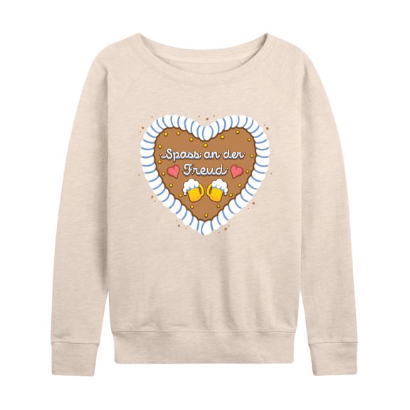 Instant Message - Spass An Der Freud Gingerbread  - Women's Lightweight French Terry Long Sleeve Shirt