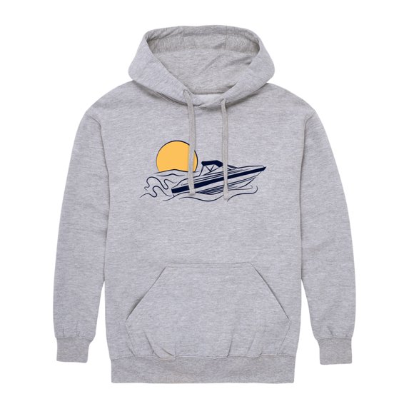 Instant Message - Speed Boat - Men's Pullover Hooded Fleece Sweatshirt