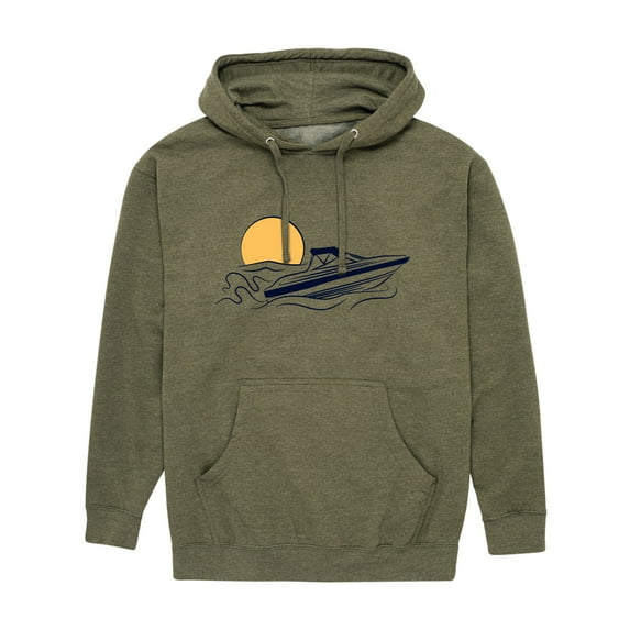 Instant Message - Speed Boat - Men's Pullover Hooded Fleece Sweatshirt