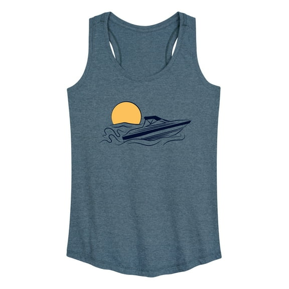 Instant Message - Speed Boat - Women's Racerback Tank Top