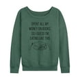 thumbnail image 1 of Instant Message - Spent All My Money On Books - Women's Lightweight French Terry Long Sleeve Shirt, 1 of 6