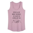 thumbnail image 1 of Instant Message - Spent All My Money On Books - Women's Racerback Tank Top, 1 of 6