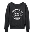 thumbnail image 1 of Instant Message - Spirits Say Lol Bye - Women's Lightweight French Terry Long Sleeve Shirt, 1 of 5