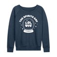 thumbnail image 1 of Instant Message - Spirits Say Lol Bye - Women's Lightweight French Terry Long Sleeve Shirt, 1 of 5
