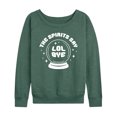 thumbnail image 1 of Instant Message - Spirits Say Lol Bye - Women's Lightweight French Terry Long Sleeve Shirt, 1 of 5