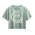 thumbnail image 1 of Instant Message - Splatter Face Short Sleeve Boxy Graphic T-Shirt, 1 of 5