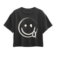 thumbnail image 1 of Instant Message - Splatter Face Short Sleeve Boxy Graphic T-Shirt, 1 of 5
