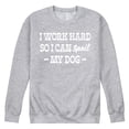 thumbnail image 1 of Instant Message - Spoil My Dog - Men's Crew Neck Fleece Pullover, 1 of 5
