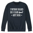 thumbnail image 1 of Instant Message - Spoil My Dog - Men's Crew Neck Fleece Pullover, 1 of 5