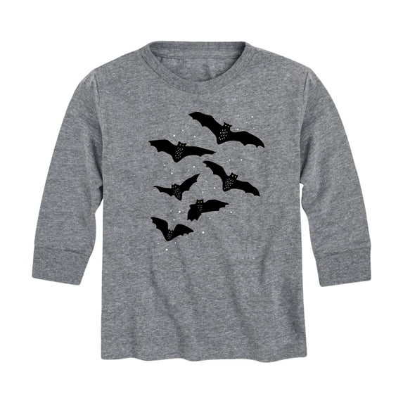 Instant Message - Spooky Bats Side Hit - Youth Long Sleeve Tee