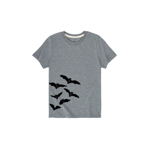 Instant Message - Spooky Bats Side Hit - Youth Short Sleeve Tee